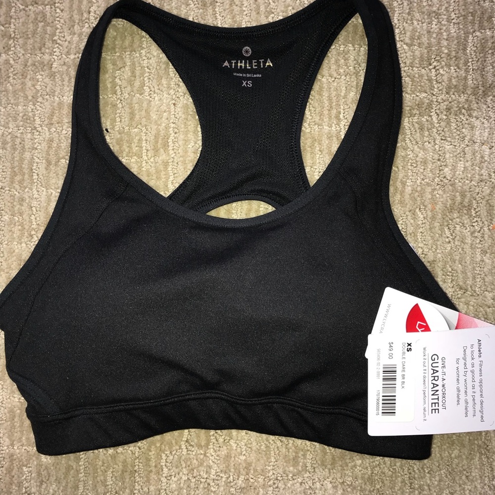 Athleta | black sports bra size XS NWT